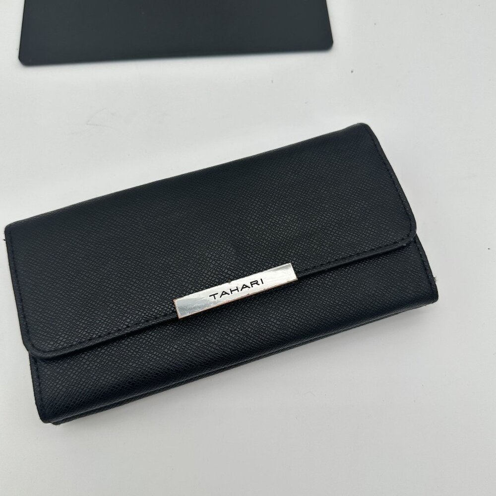 Tahari Black Wallet With Identity Protect Lining